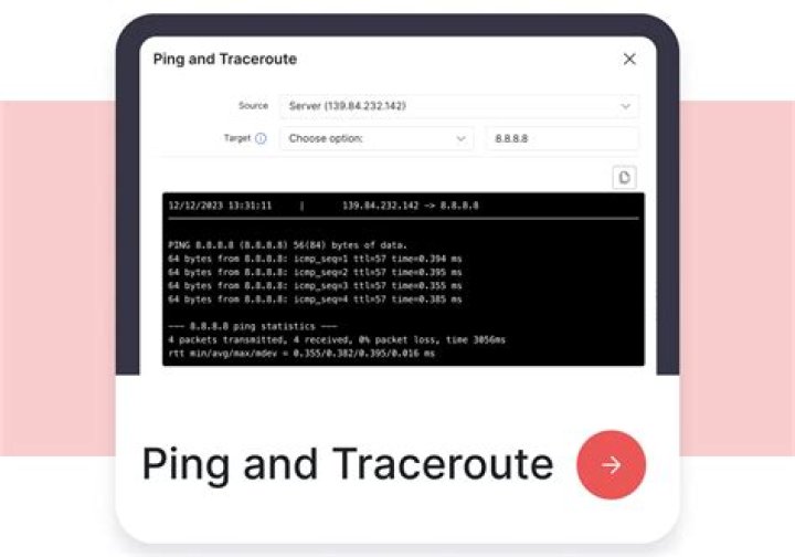 How can I get Ping and Traceroute results?