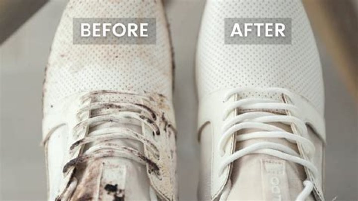 How do you clean dirty white leather shoes?