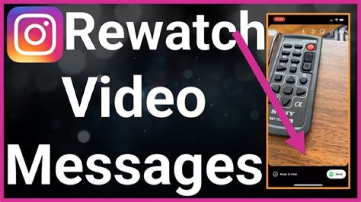 How do you rewatch a video message on Instagram?
