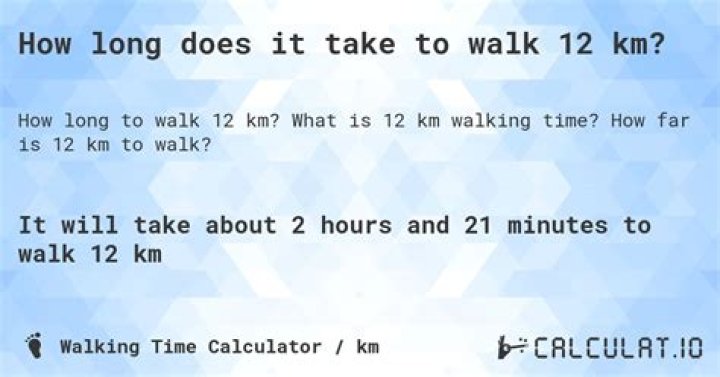 How many Kilometres can you walk in an hour?