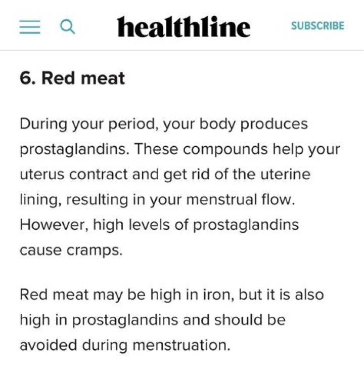 Should I eat red meat during my period?