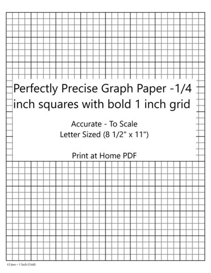 What does 1/4 inch graph paper look like?