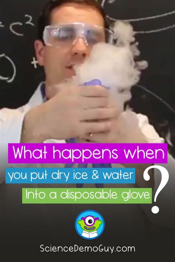 What happens when you put dry ice in fire?