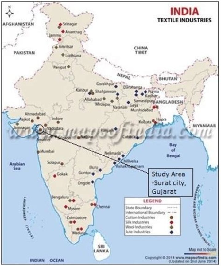 Where is cotton textile industry located?