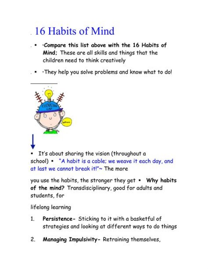 Who created the 16 habits of mind?
