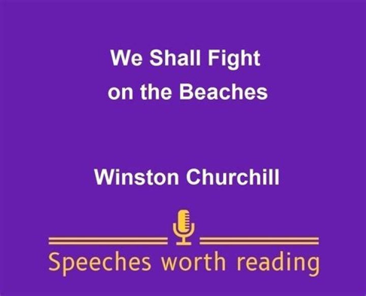 Why did Churchill give the we shall fight on the beaches speech?